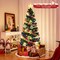 Pre-Lit Artificial Christmas Tree with Warm-White Fairy Lights and Flame-Retardant PVC Leaves